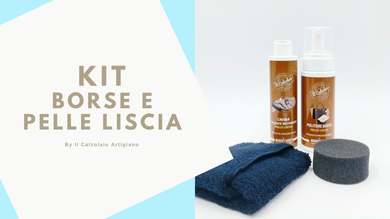 KIT PULIZIA E MANUTENZIONE BORSE e SCARPE CLASSICHE IN PELLE