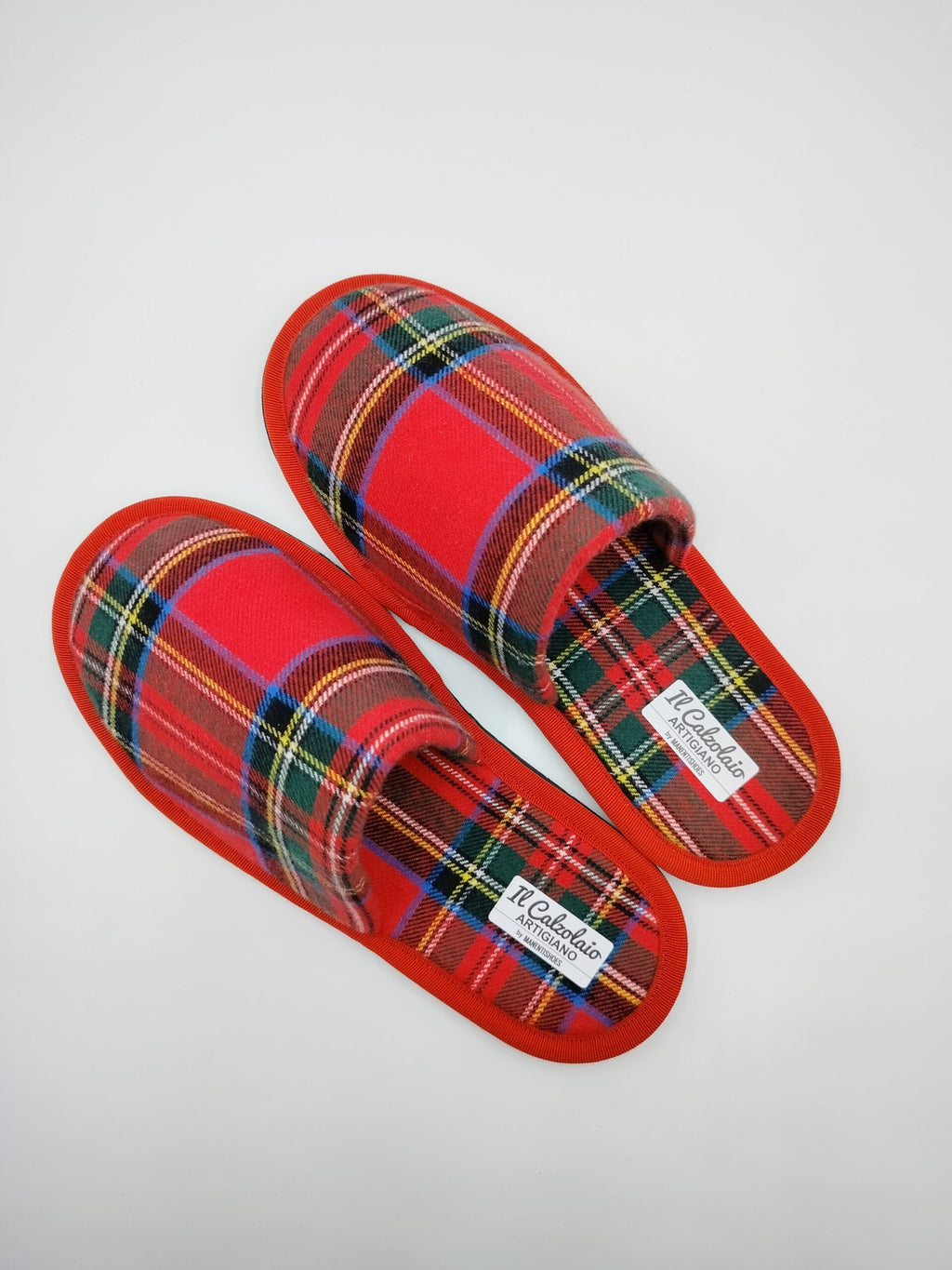 Pantofoline Artigianali SCOZZESE ROSSO